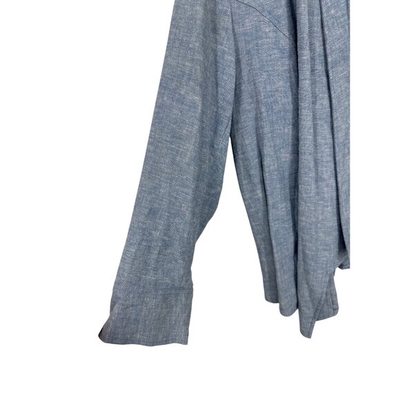 Lane Bryant Womens Open Front Light Blue Blazer Size 18 - Picture 3 of 10